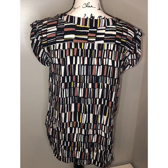 ANN TAYLOR FACTORY‎ Blouse - S - Scoop Neck, Turn-Back Arm Opening, Curved - Picture 6 of 11